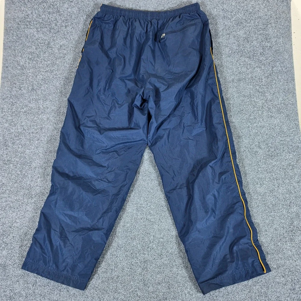 Y2K 2000s Nike Mens 2XL Colorblock Tracksuit Windbreaker Set Navy Blue Grey Flaw